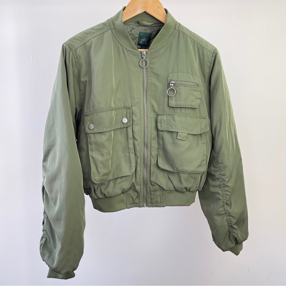 Wild Fable Sage Green Quilted Jacket Size L